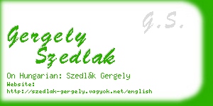 gergely szedlak business card